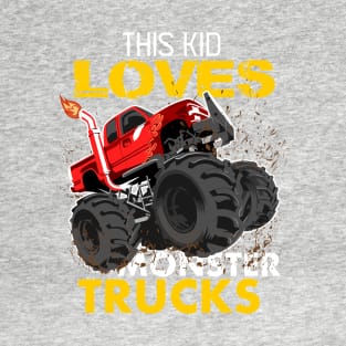 youth,this kid loves monster trucks T-Shirt